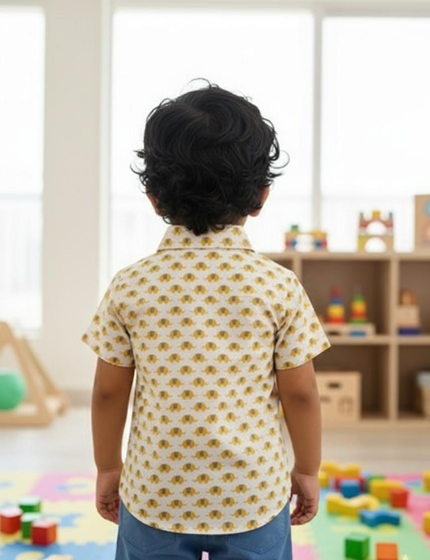 Pure cotton kids half sleeve shirt