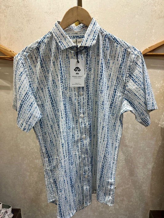 Fabric -Pure cotton  Tie and dye printed shirt